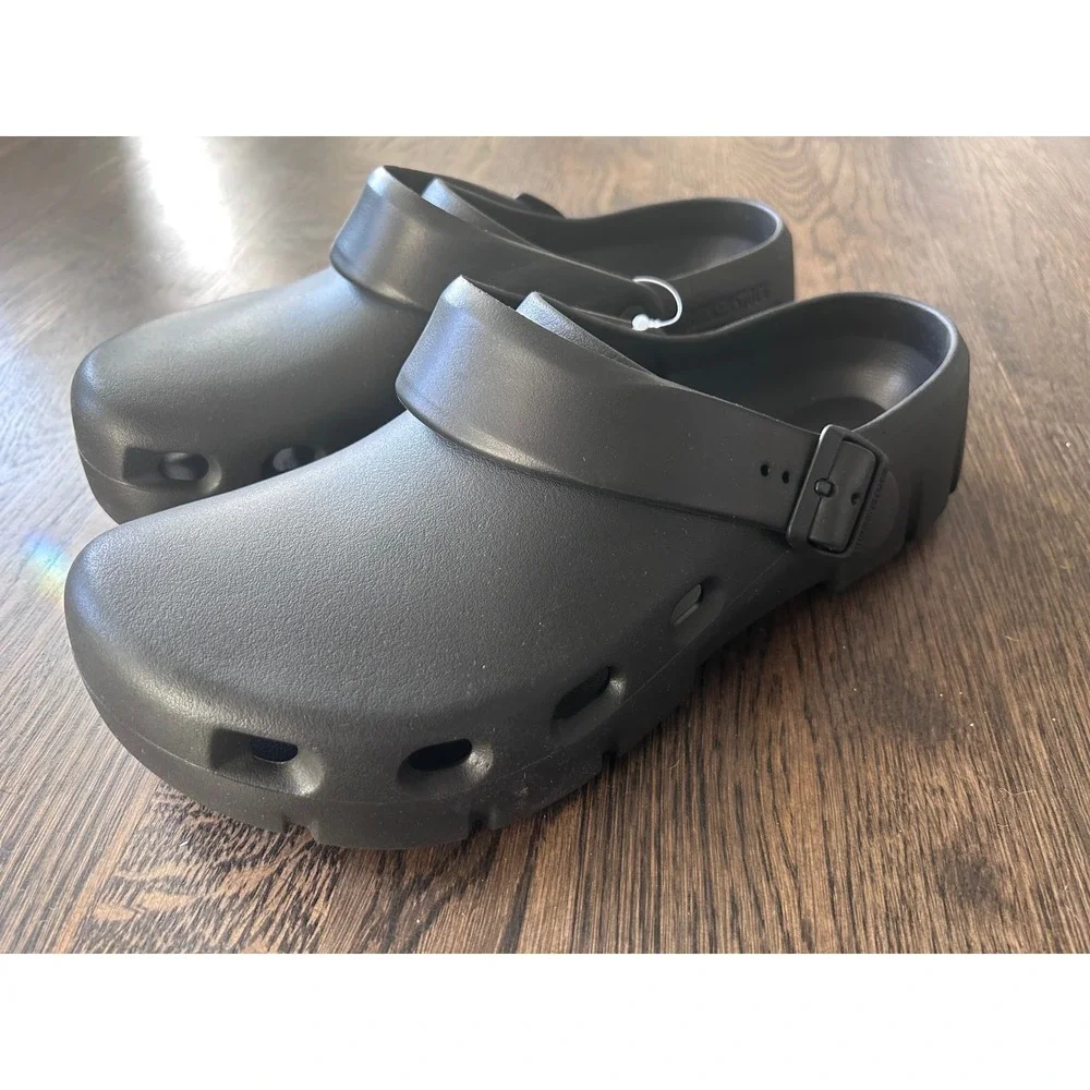Birkenstock A640 Black Clogs Mens 11 Womens 13 Birki Work Shoes Slip Resistant